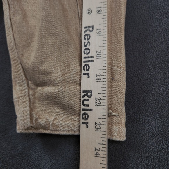 Levis Premium Stock Trucker Jacket Mens Small Khaki Corduroy Collar Cotton Blend - Picture 11 of 12